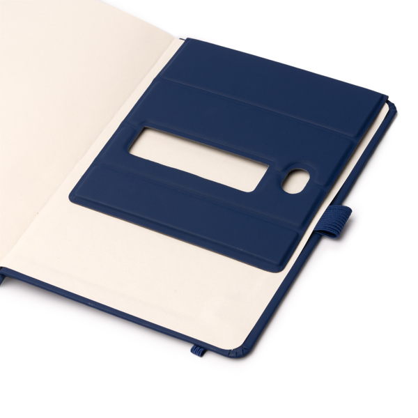 Blocco note A5 in PU riciclato MARION 1166 con supporto smartphone