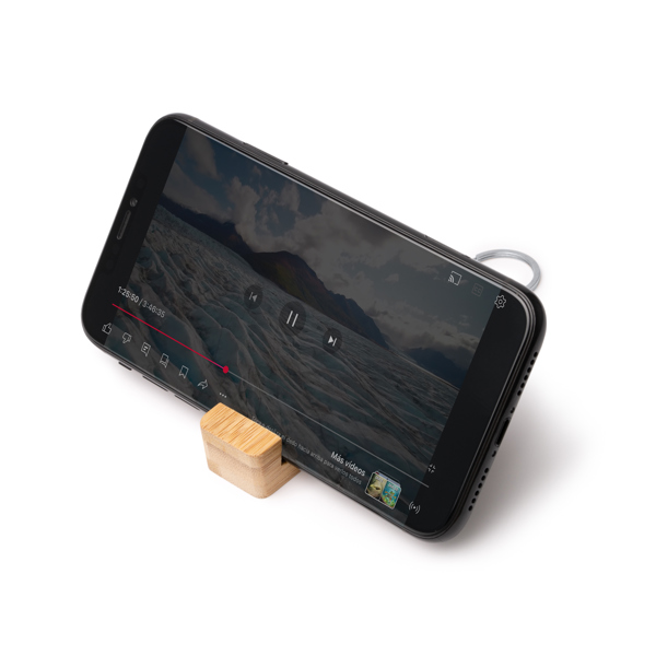 Portachiavi supporto smartphone bambù GALION 1904 antistress