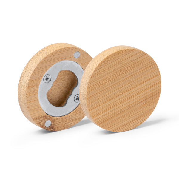 Apribottiglia magnetico in bambù SHERRY 4088 sottobicchiere