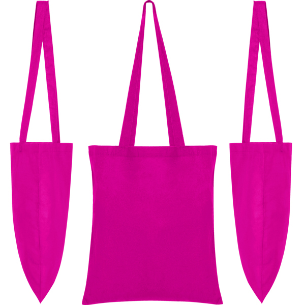 Shopper in cotone colorato MOUNTAIN 7602 con manico lungo