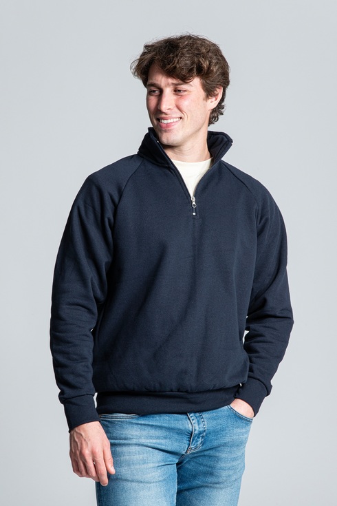 Felpa collo mezza zip IT503 made in Italy
